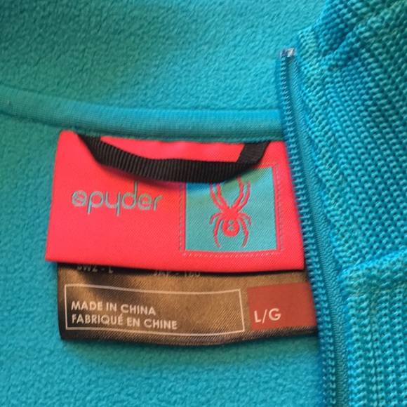 Spyder ladies blue jacket zip up - Picture 2 of 3